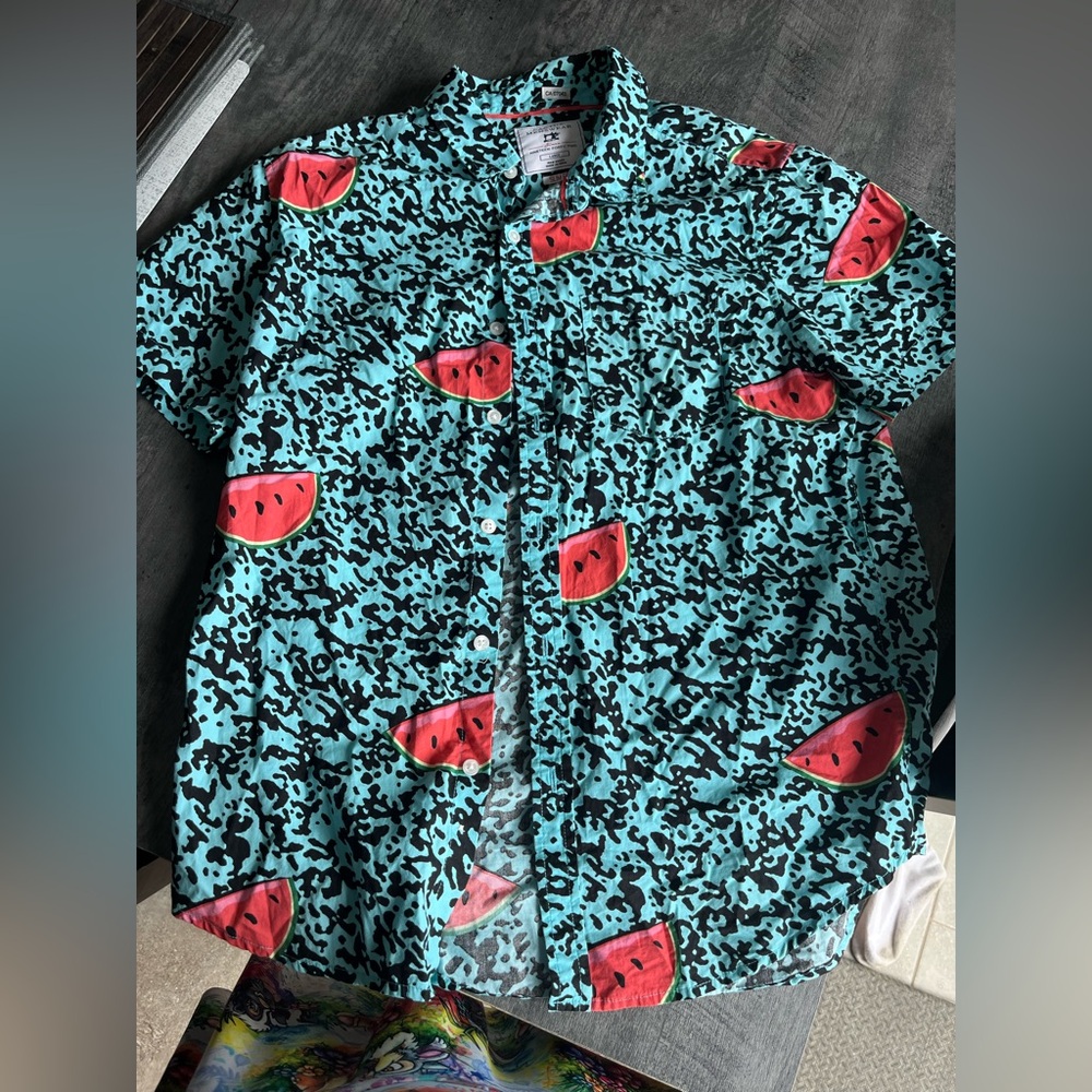 Cactus Black and Red Watermelon Print Shirt